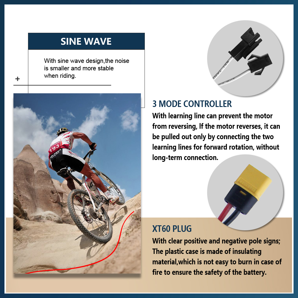 Ebike Controller 48V/72V 3 mod - Ebike Conversion Kit 72V 3000W 评论和价格